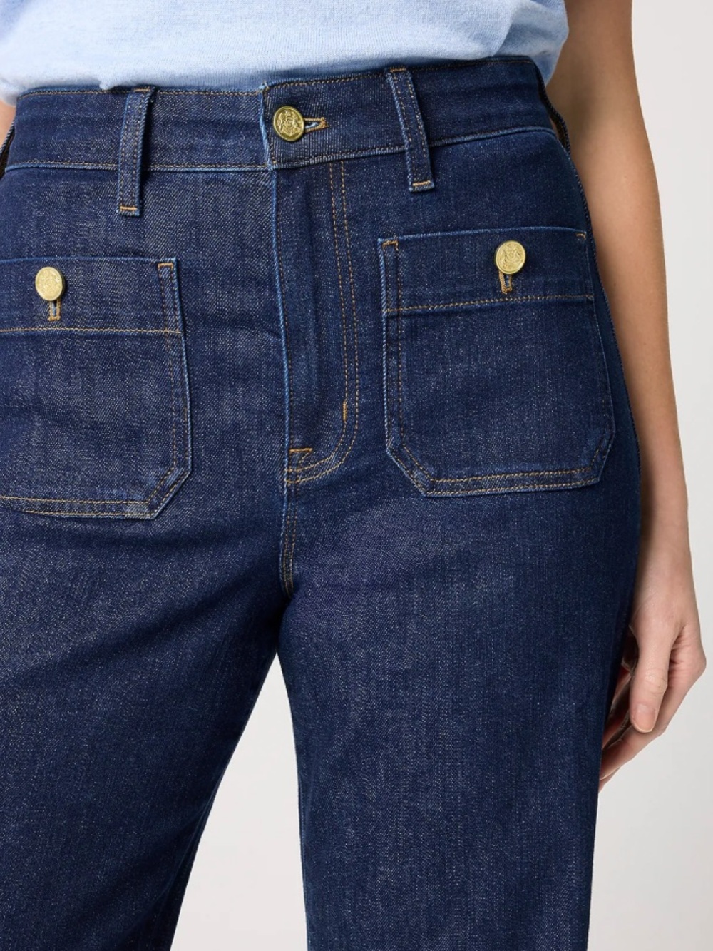 J.CREW, Curvy Full Length Wide Leg All-Day Stretch Jeans, Dark Wash, Sz 29, NWT